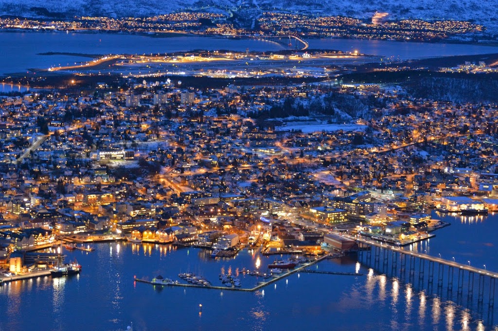 Tromso, Norway at night