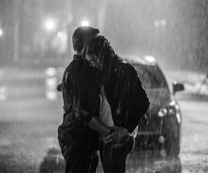 Hug in rain
